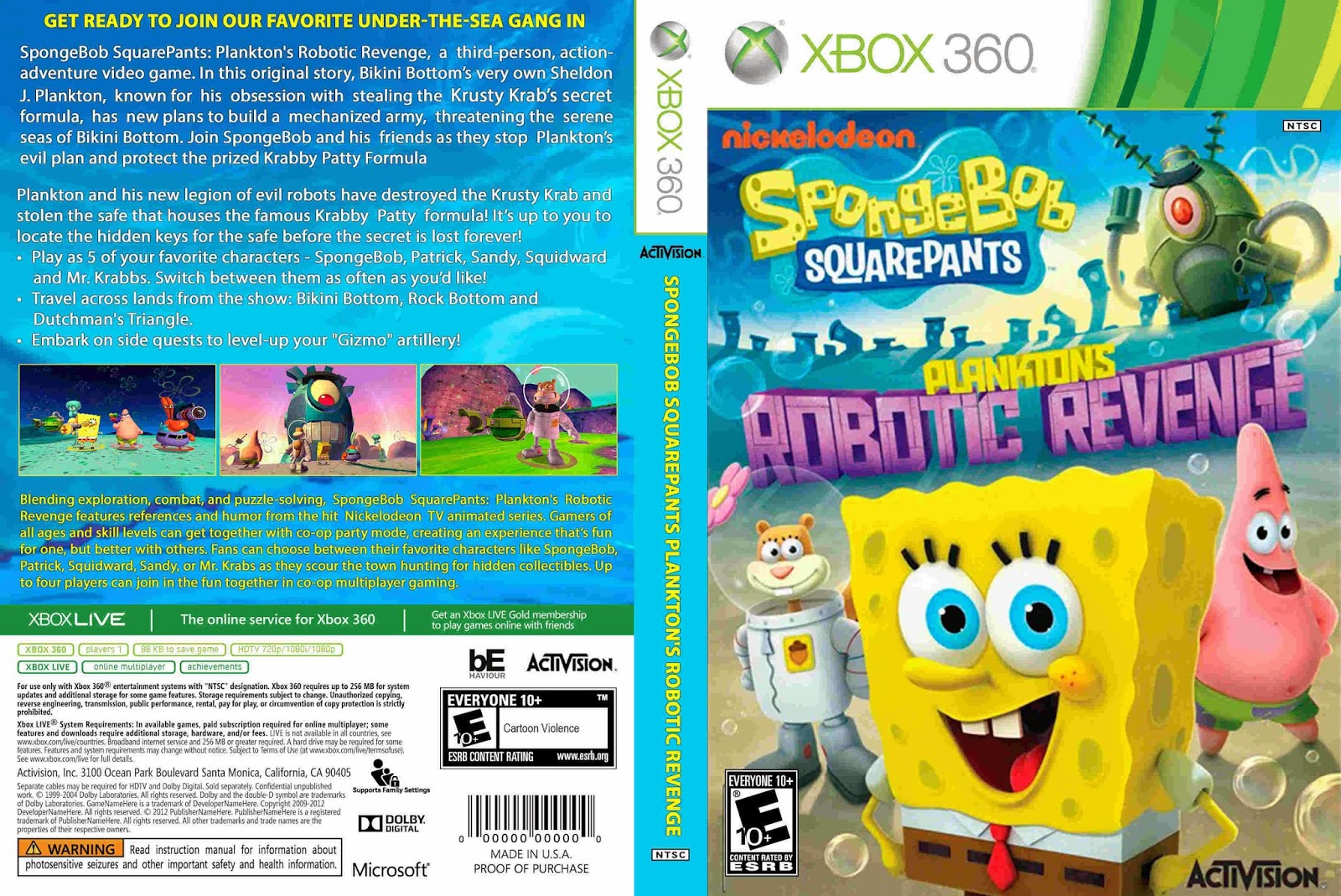 Игра губка боб формула. Spongebob Xbox 360. Губка Боб игра на Xbox 360. Spongebob Squarepants Xbox 360. Spongebob Squarepants - Plankton's Robotic Revenge обложка Xbox 360.